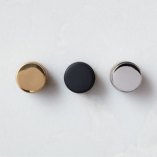 Nicolo Knurled Black Knob 0.75"