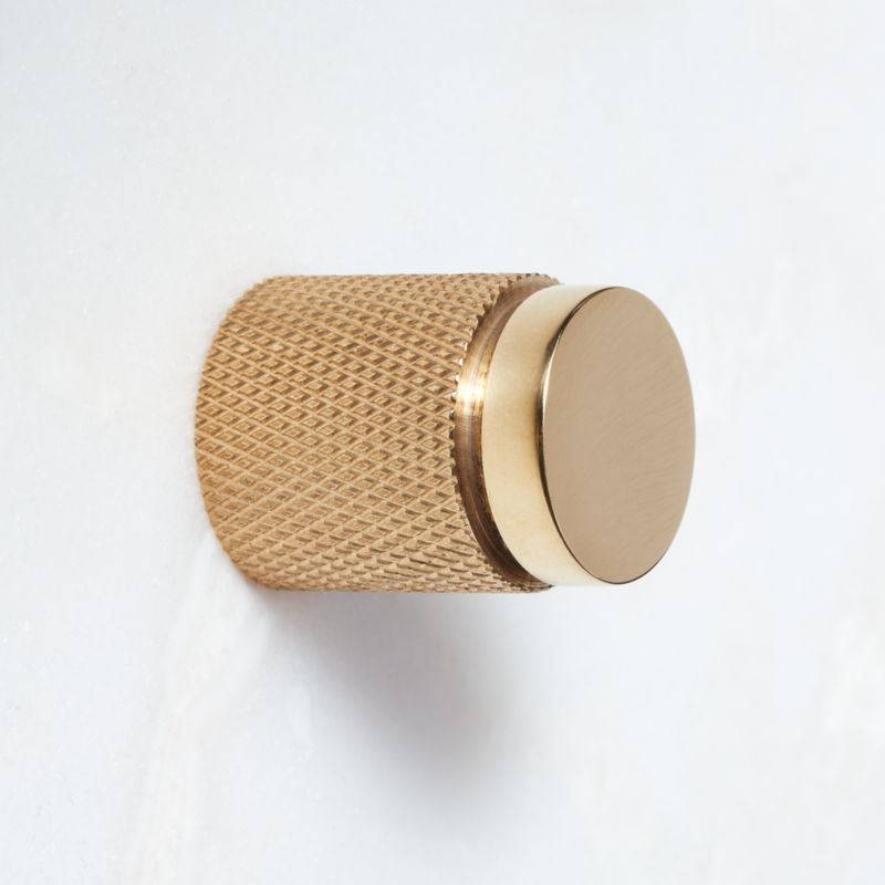 Nicolo Knurled Unlacquered Brass Knob 0.5 + Reviews