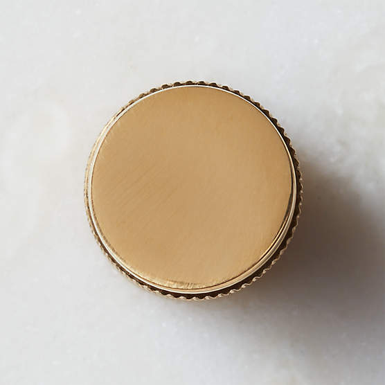 Nicolo Knurled Unlacquered Brass Knob 0.75"