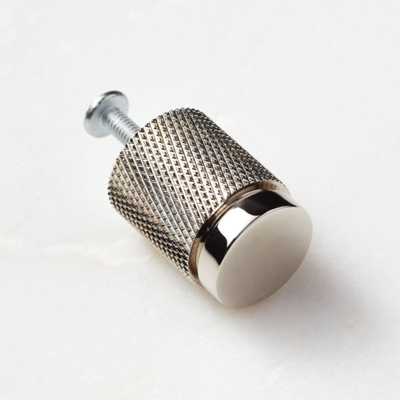 Nicolo Knurled Pollished Nickel Knob 0.75" - image 4 of 6