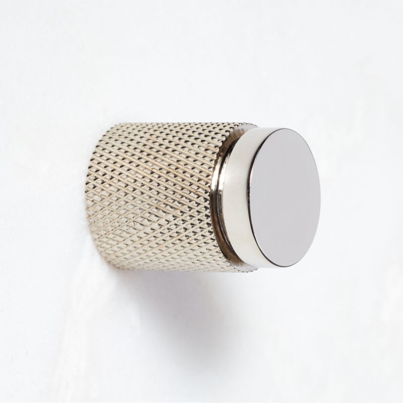 Nicolo Knurled Pollished Nickel Knob 0.75" - image 3 of 6