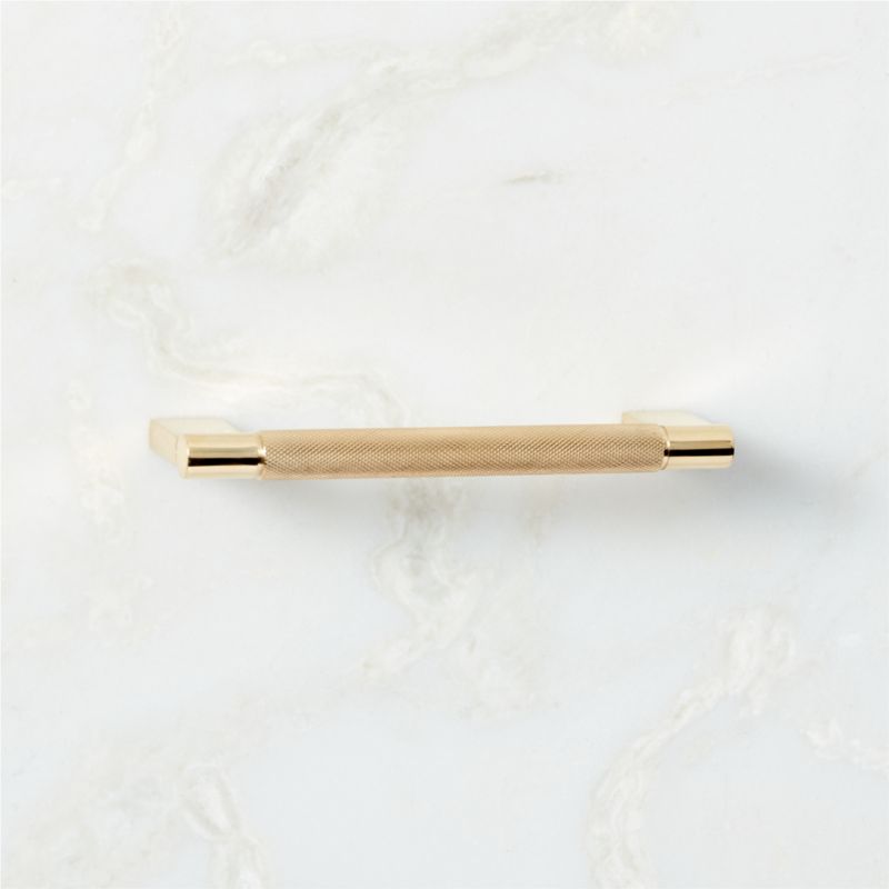 5" Nicolo Knurled Unlacquered Brass Handle - image 3 of 5