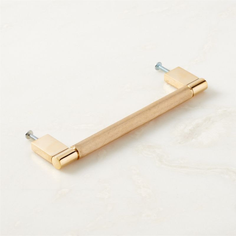 Nicolo Knurled Unlacquered Brass Handles