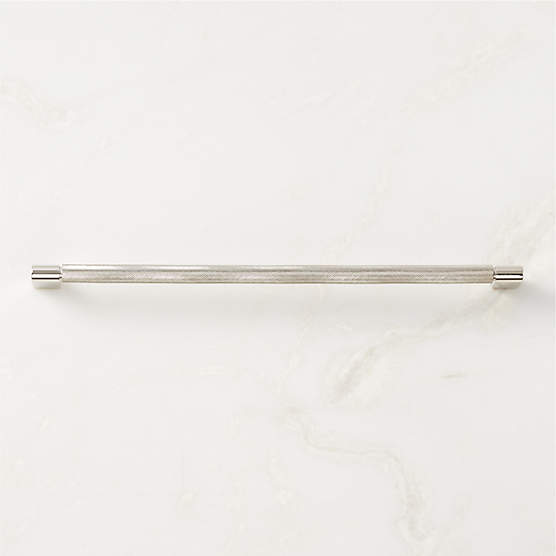 12" Nicolo Knurled Polished Nickel Handle