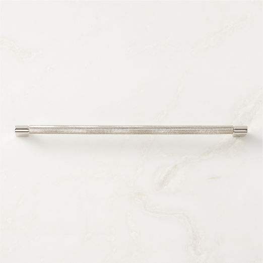 12" Nicolo Knurled Polished Nickel Handle