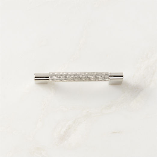 4" Nicolo Knurled Polished Nickel Handle