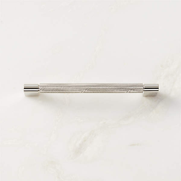 6 Nicolo Knurled Polished Nickel Handle