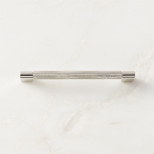 6" Nicolo Knurled Polished Nickel Handle