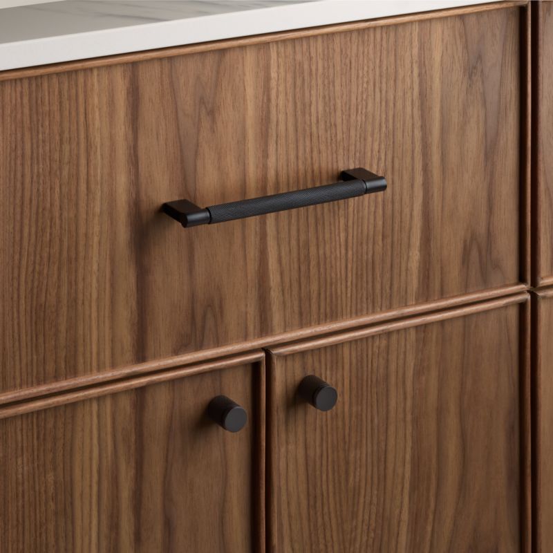 Nicolo Knurled Black Cabinet Knob - image 1 of 4
