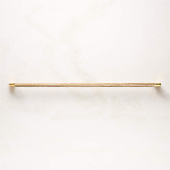 Nicolo Knurled Unlacquered Brass Handle 18''