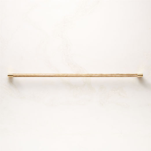 Nicolo Knurled Unlacquered Brass Handle 18''