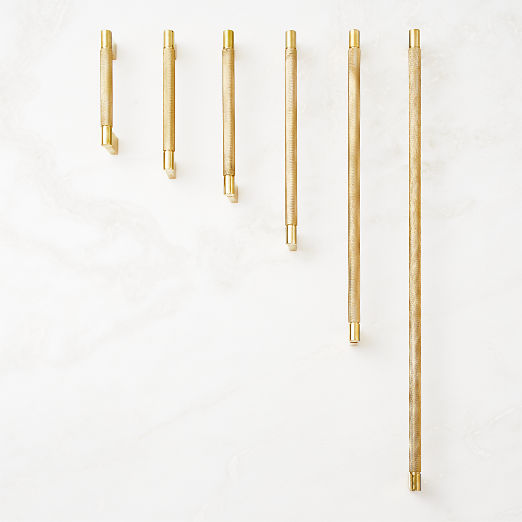 Nicolo Knurled Unlacquered Brass Handles