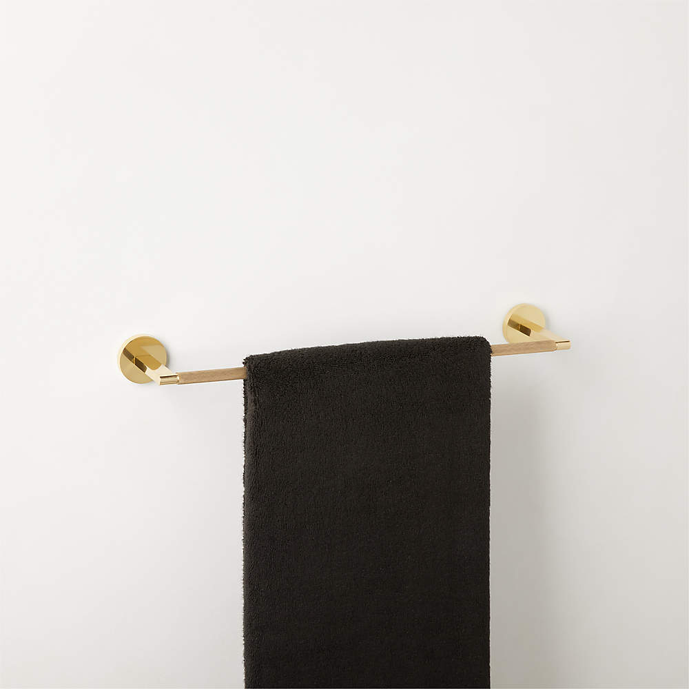 Blaine Modern Unlacquered Brass Towel Bar 18'' + Reviews