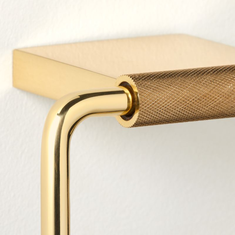 Brass Paper Towel & Toilet Paper Holder –