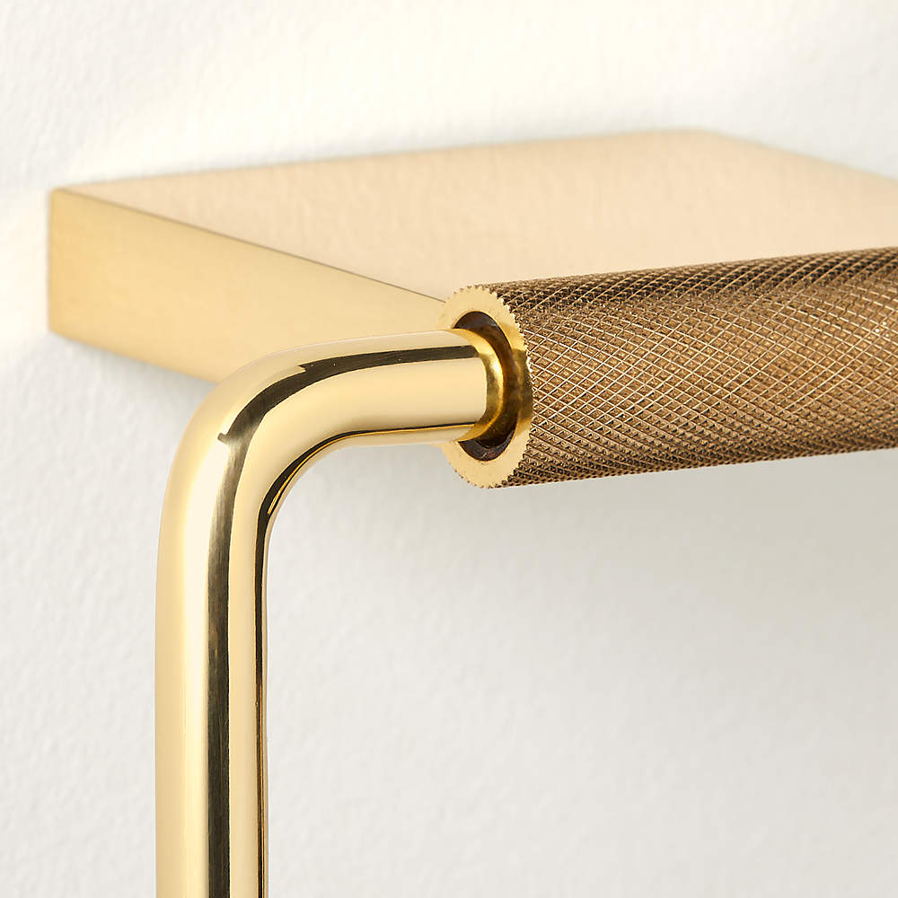 Nicolo Knurled Polished Unlacquered Brass Wall Hook + Reviews