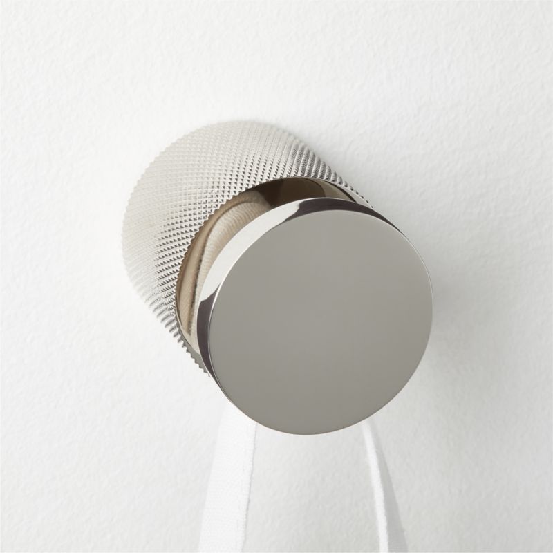 Nicolo Knurled Polished Nickel Wall Hook - image 2 of 5