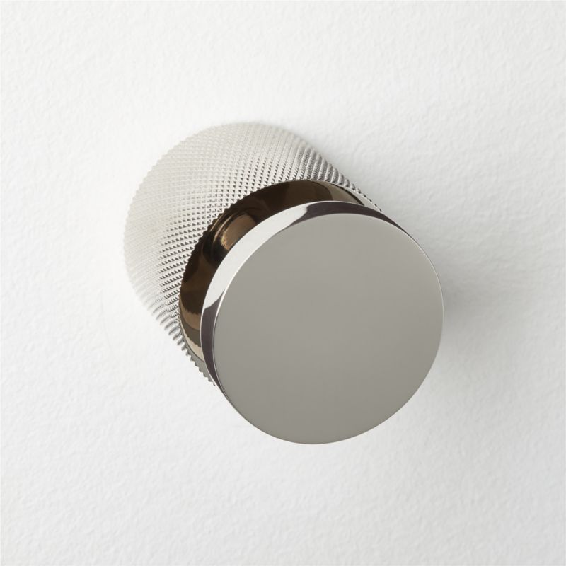 Nicolo Knurled Polished Nickel Wall Hook Reviews CB2