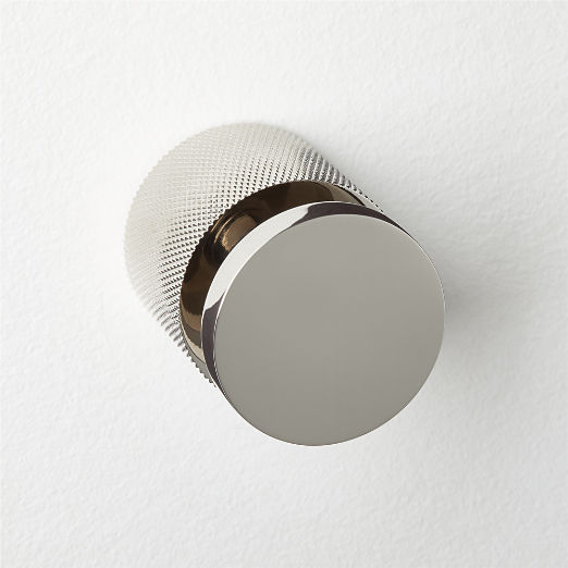 Nicolo Knurled Polished Nickel Wall Hook