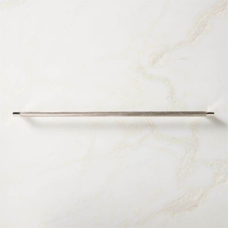 Nicolo Knurled Polished Nickel Cabinet Handle 18'' - image 1 of 6