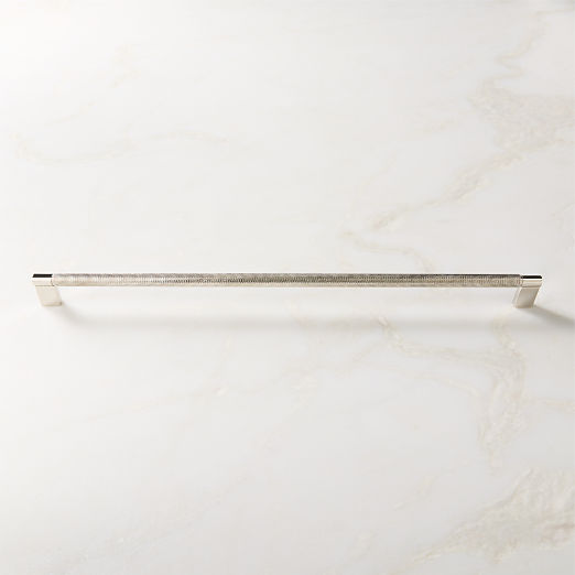 Nicolo Knurled Polished Nickel Cabinet Handle 18''