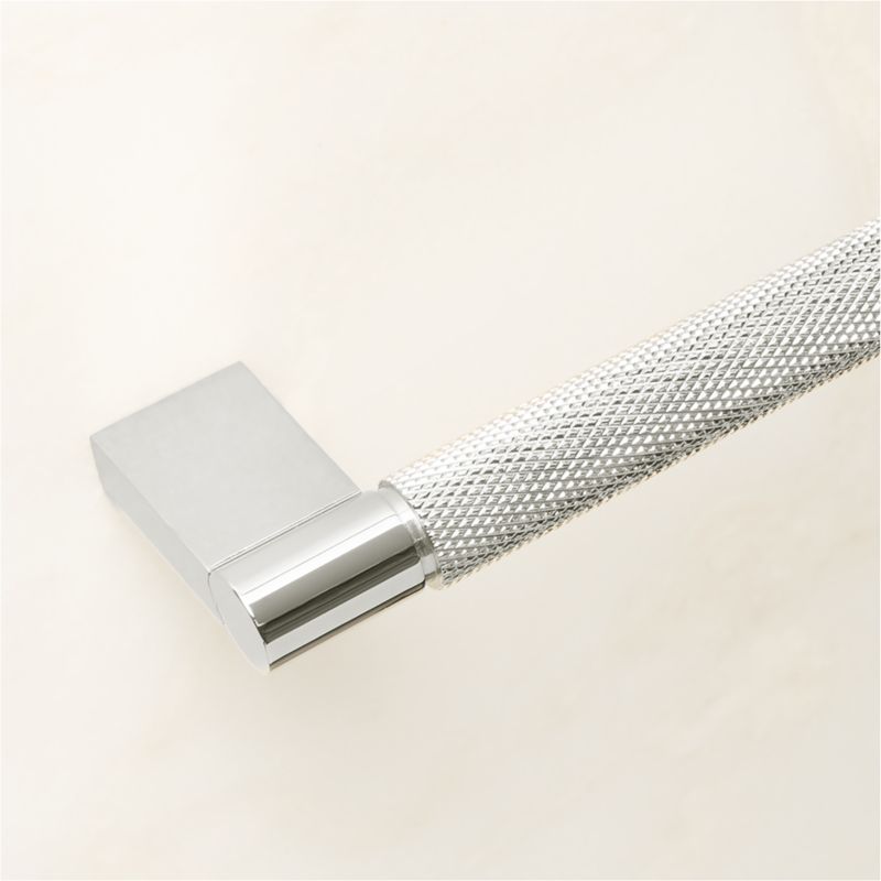 Nicolo Knurled Polished Nickel Cabinet Handle 12" - image 3 of 6