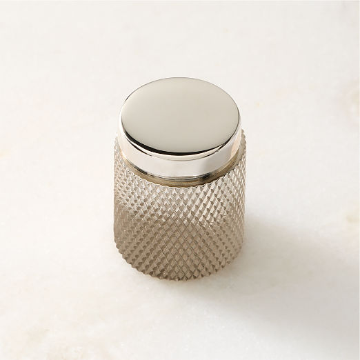 Nicolo Knurled Pollished Nickel Cabinet Knob