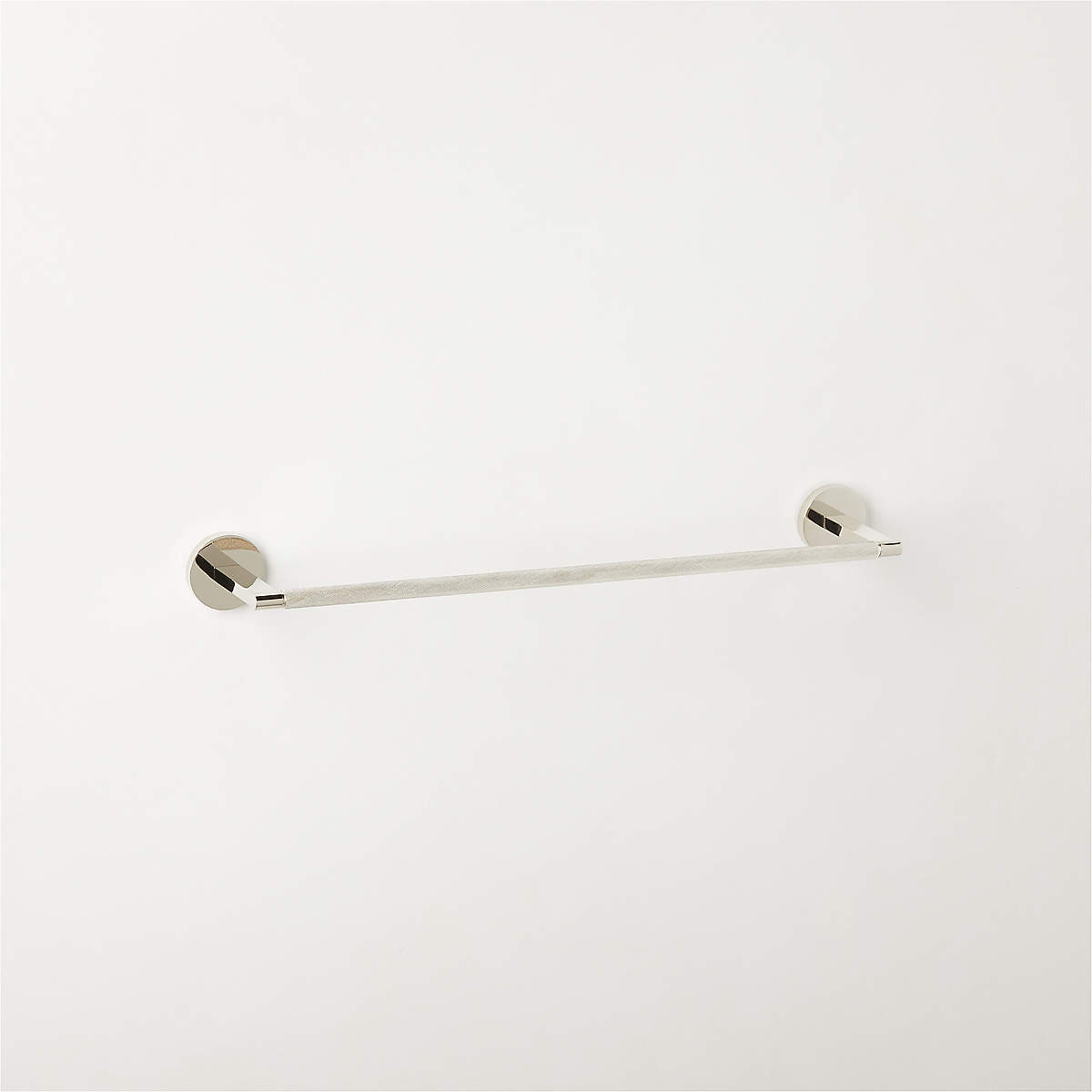 Nicolo Knurled Polished Nickel Towel Bar 18'' + Reviews CB2