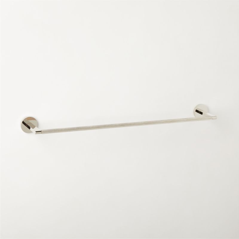 Nicolo Knurled Polished Nickel Towel Bar 24 Reviews CB2   NicoloPldNklTowelBar24inSHF23