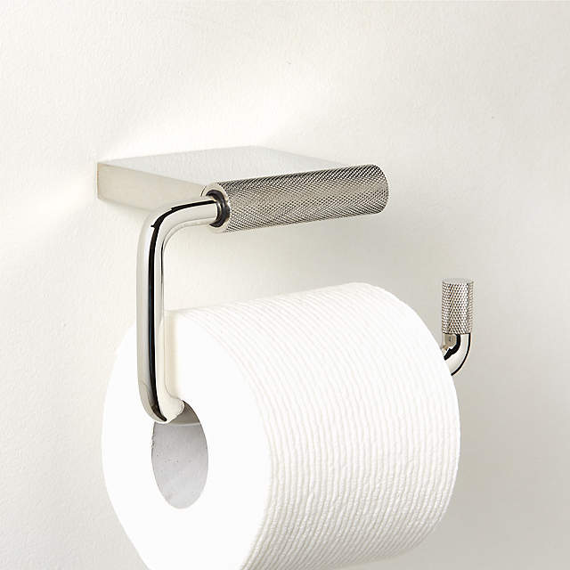 Damon Modern Polished Nickel Wall Mounted Toilet Paper Holder + Reviews