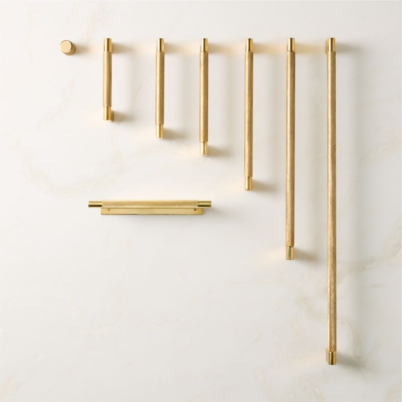 Nicolo Knurled Unlacquered Brass Cabinet Knob - image 3 of 4