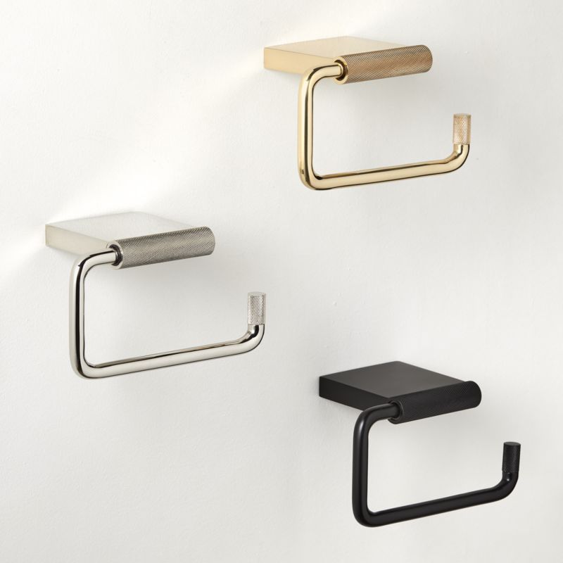 Brass Paper Towel & Toilet Paper Holder –