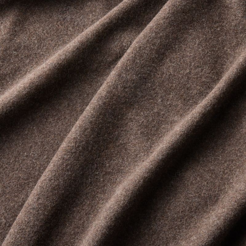 Nido Sepia Brown Wool Blend Throw Blanket 55"x60" - image 2 of 6