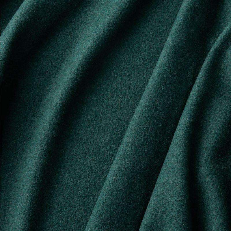 Nido Green Wool Blend Throw Blanket 55"x60" - image 2 of 6