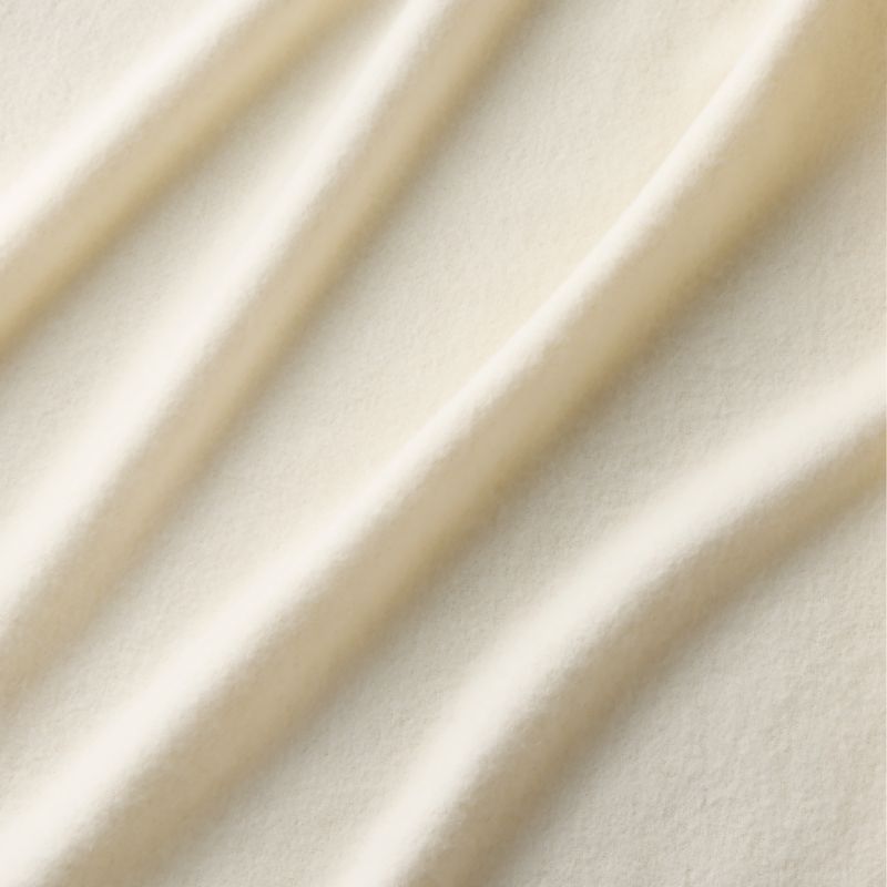 Nido Warm White Wool Blend Throw Blanket 55"x60" - image 2 of 6