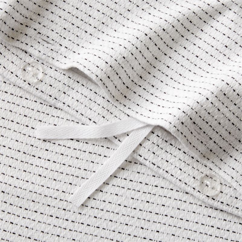 Niera Pinstitch Organic Cotton White Full/Queen Duvet Cover + Reviews