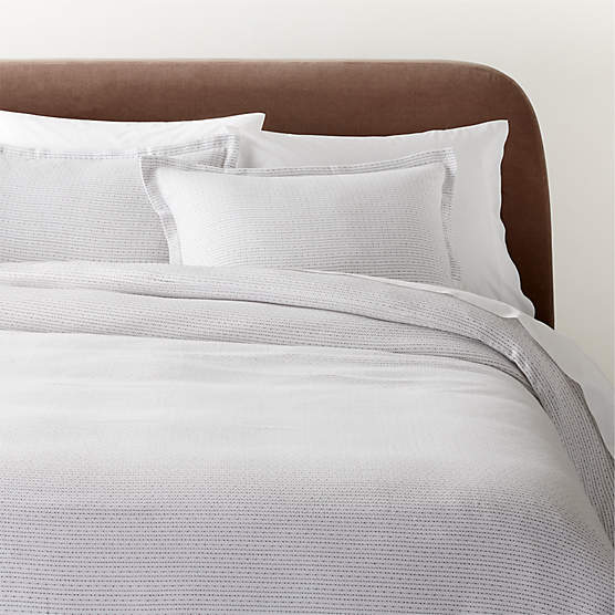 Niera Pinstitch Organic Cotton White King Duvet Cover