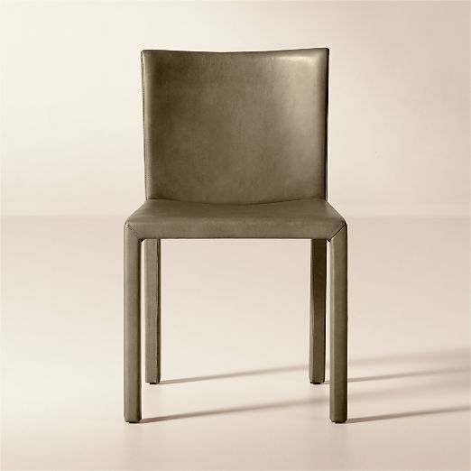 Nigel Grey Leather Dining Chair Set of 4