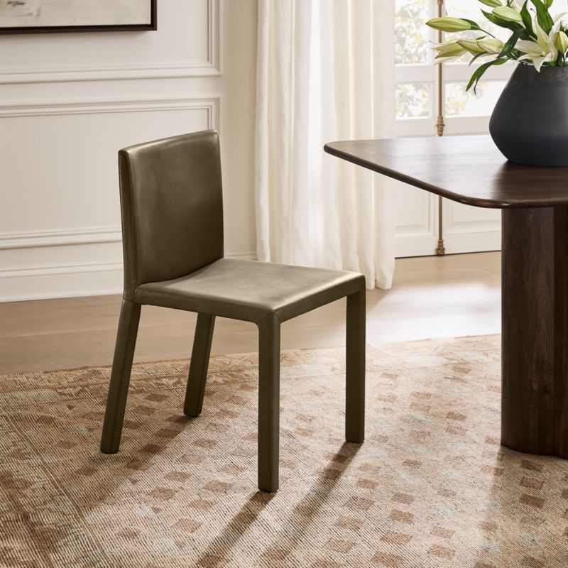 Nigel Grey Leather Dining Chair - image 3 of 9