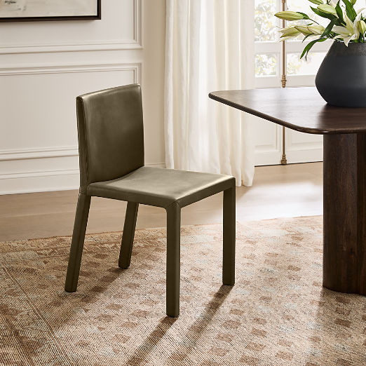 Nigel Grey Leather Dining Chair Set of 4