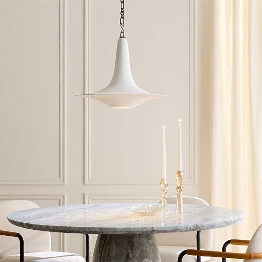 Niko Plaster Round Pendant Light