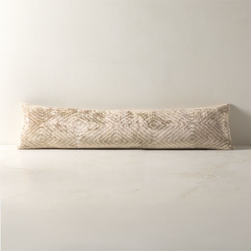 Nilo Turkish Silk Lumbar Pillow with Down-Alternative Insert 48"x12" - image 0 of 5