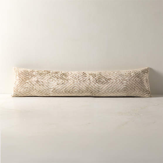 Nilo Turkish Silk Lumbar Pillow with Down-Alternative Insert 48"x12"