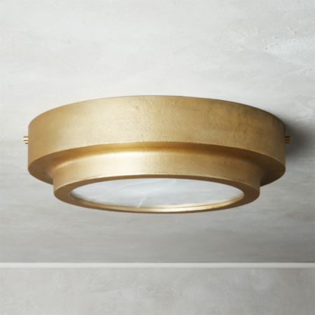 Nina Alabaster Brass Flush Mount Light Large Reviews Cb2