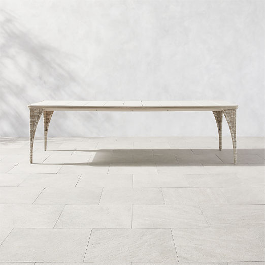 Nino Ivory Rattan Outdoor Dining Table