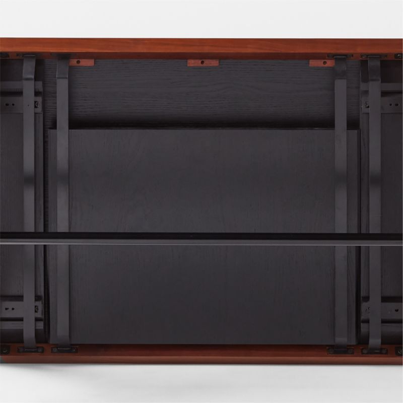 Nirone 2-Drawer Extendable Black Ebonized Oak and Walnut Desk by Gianfranco Frattini - image 11 of 12