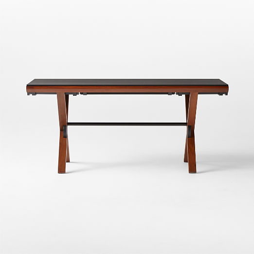 Nirone 2-Drawer Extendable Black Ebonized Oak and Walnut Desk by Gianfranco Frattini