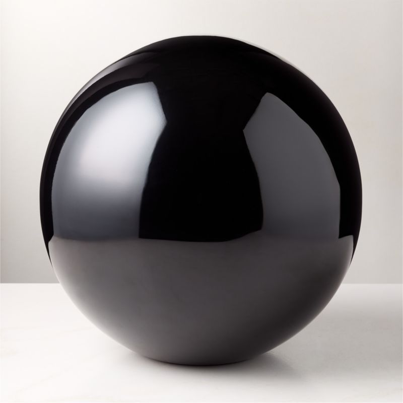 Nix Black Stainless Steel Decorative Orb 16" - image 0 of 3