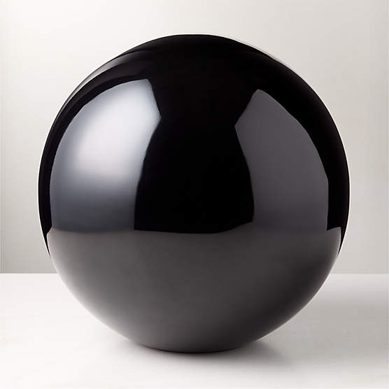 Nix Black Stainless Steel Decorative Orb 16"