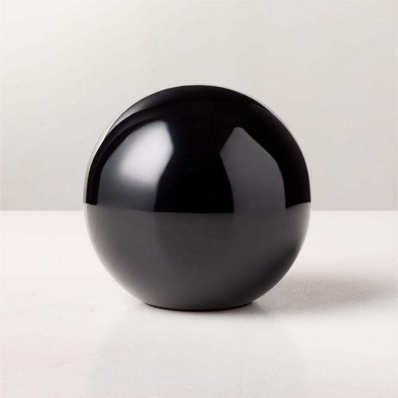 Nix Black Stainless Steel Decorative Orb 4.75" - image 0 of 3