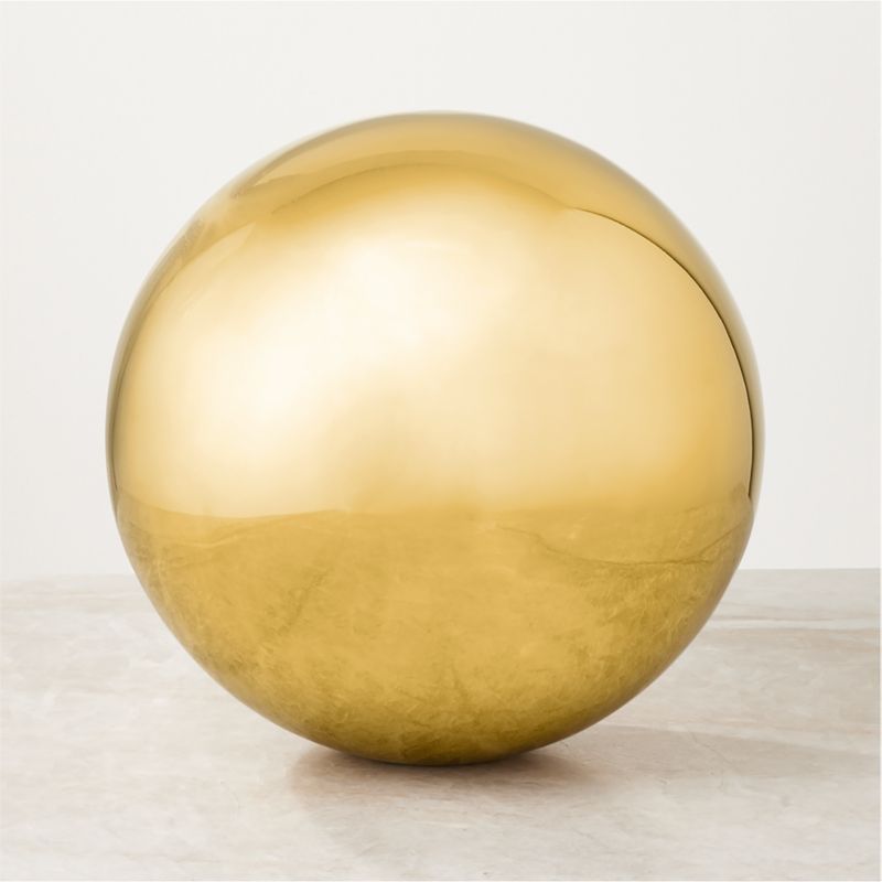 Nix Champagne Gold Decorative Orb 12" - image 0 of 6